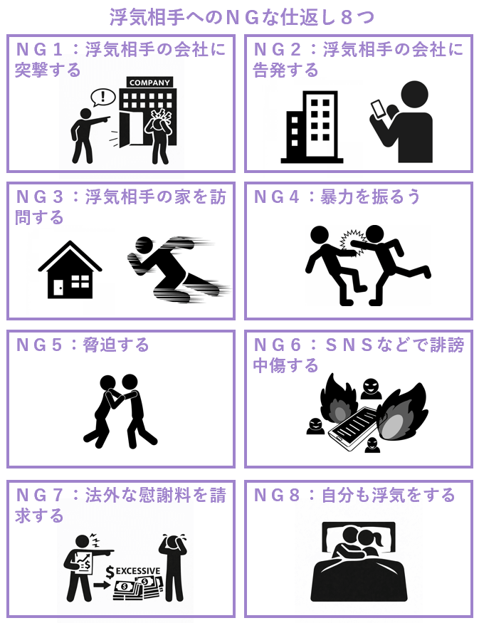 浮気相手へのNGな仕返し８つ