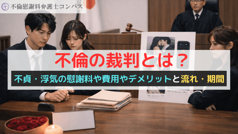 不倫の裁判とは？不貞・浮気の慰謝料や費用やデメリットと流れ・期間