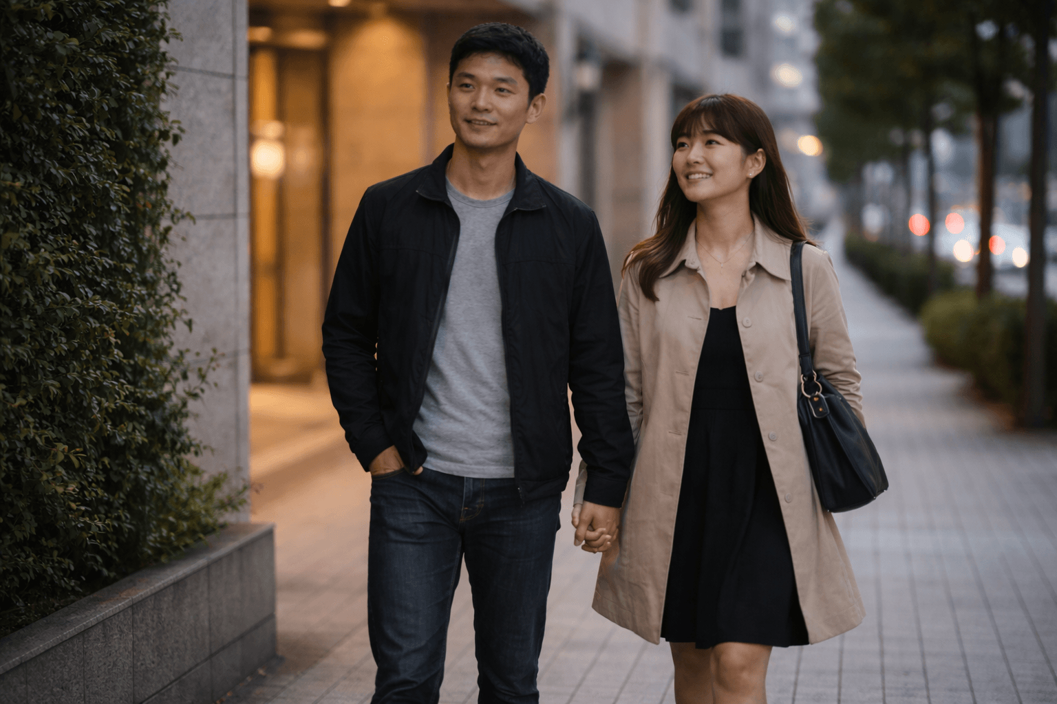 手を繋いで歩いているだけの写真｜不倫の証拠となりにくい写真２