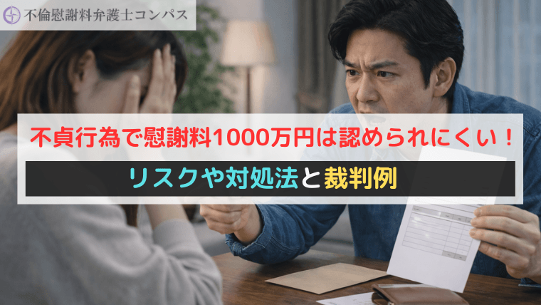 不貞行為で慰謝料1000万円は認められにくい！リスクや対処法と裁判例