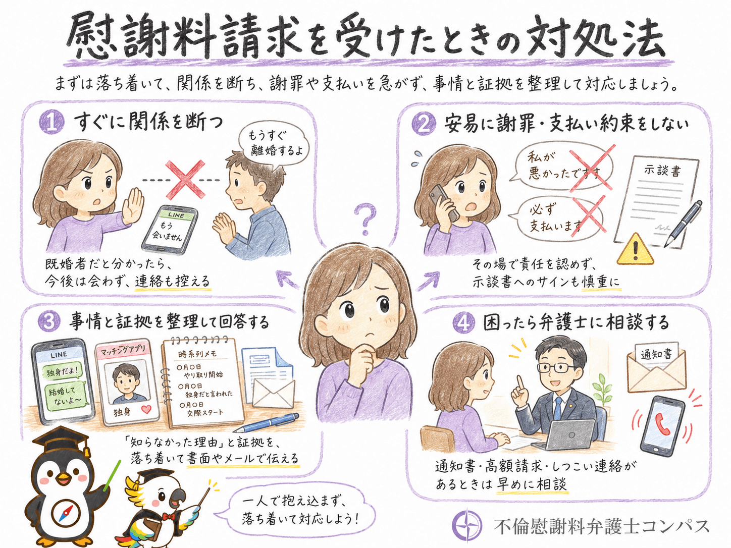 既婚者だと知らなかったのに慰謝料を請求された場合の対処法