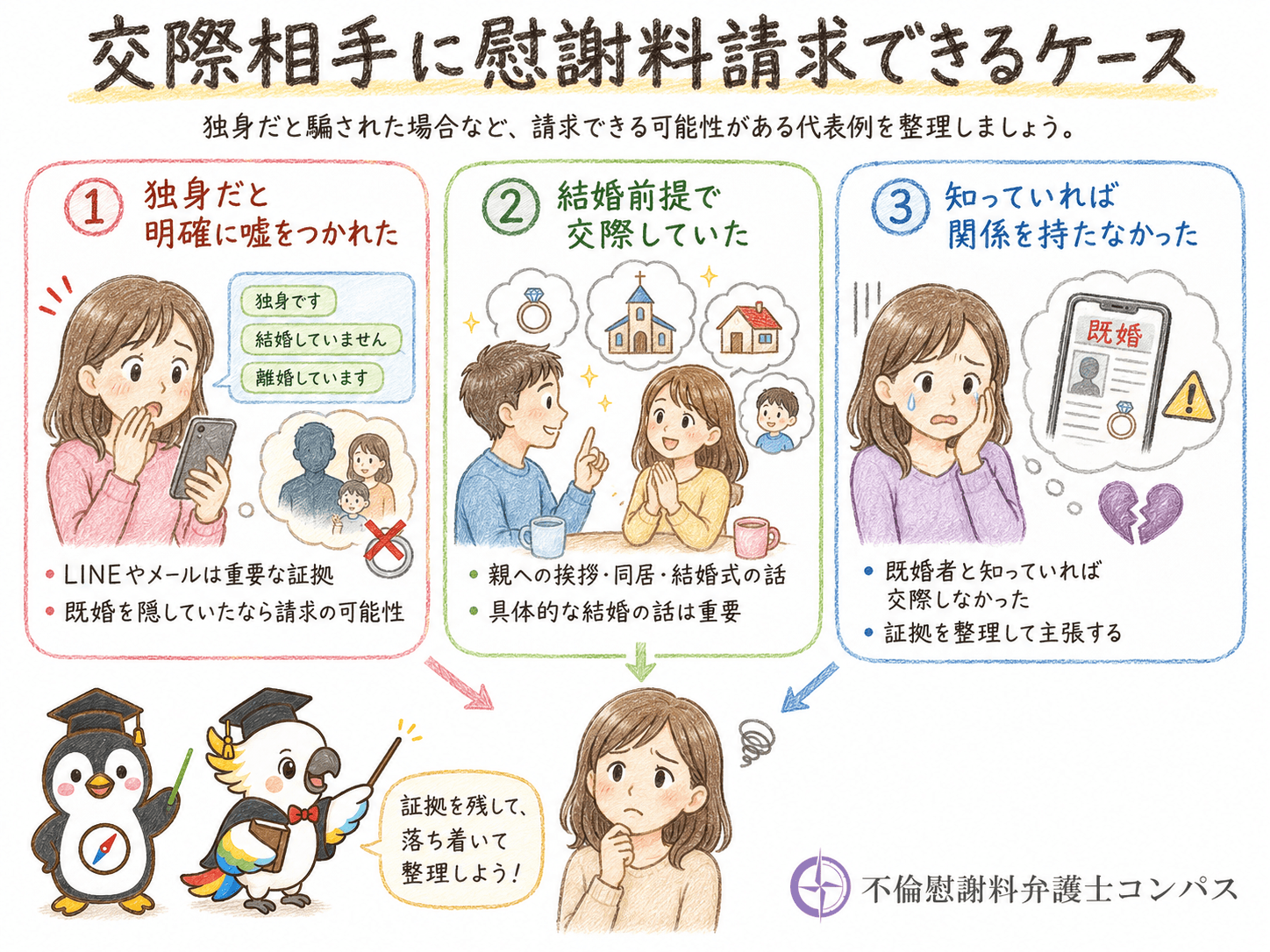 補足｜独身だと騙した交際相手に慰謝料請求できることもある