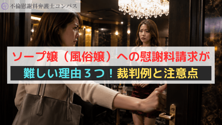ソープ嬢（風俗嬢）への慰謝料請求が難しい理由３つ！裁判例と注意点