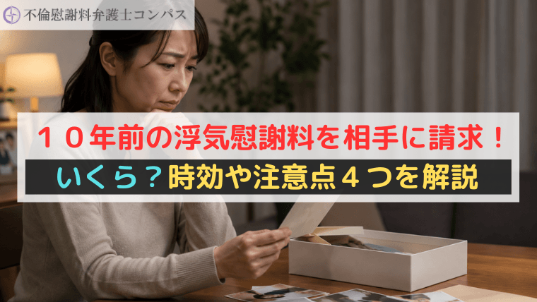 １０年前の浮気慰謝料を相手に請求！いくら？時効や注意点４つを解説