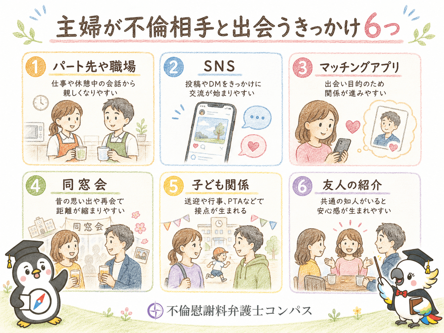 ３章　主婦が不倫相手と出会うきっかけ６つ