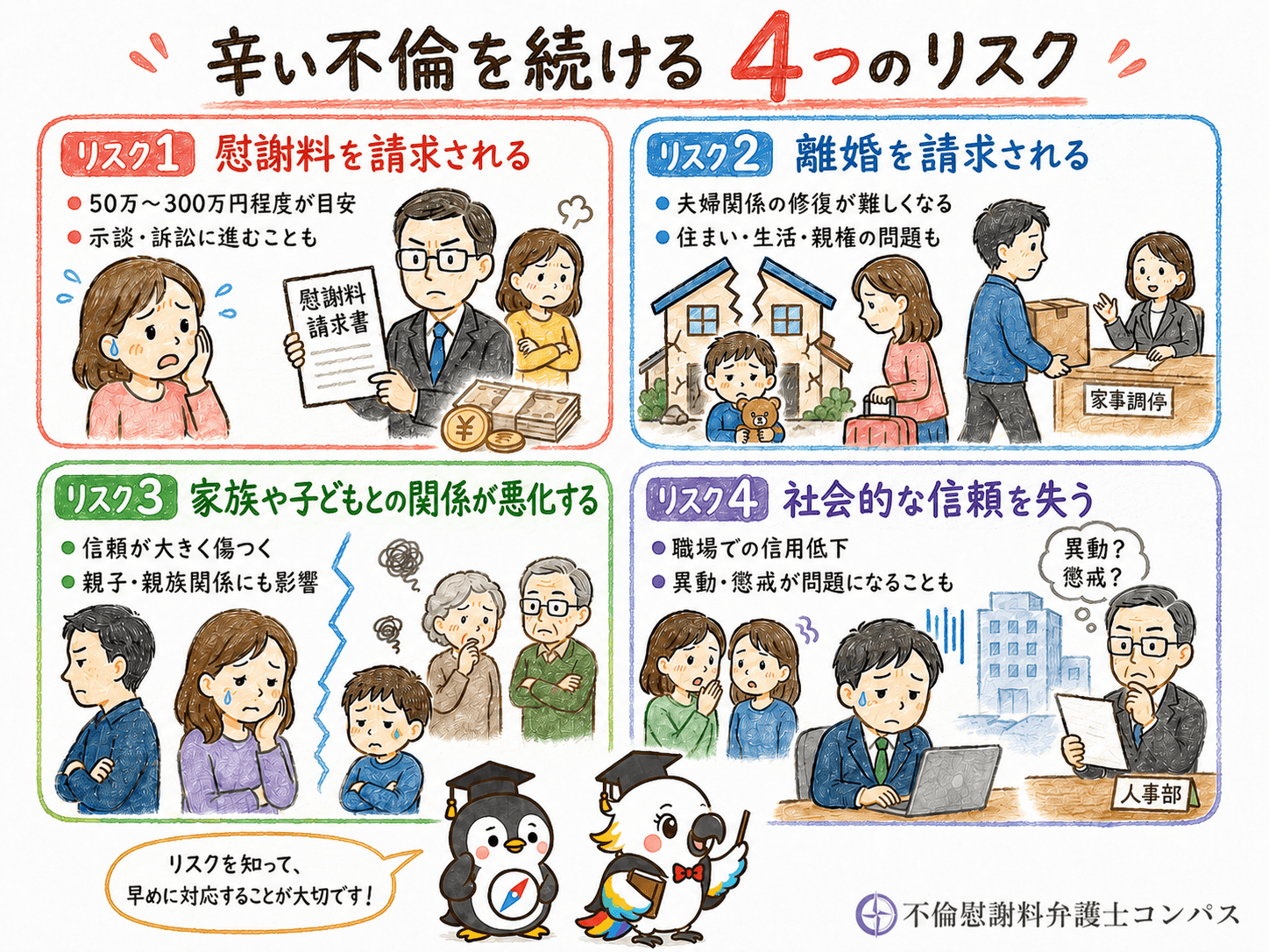 ３章　辛い不倫を続けるリスク４つ