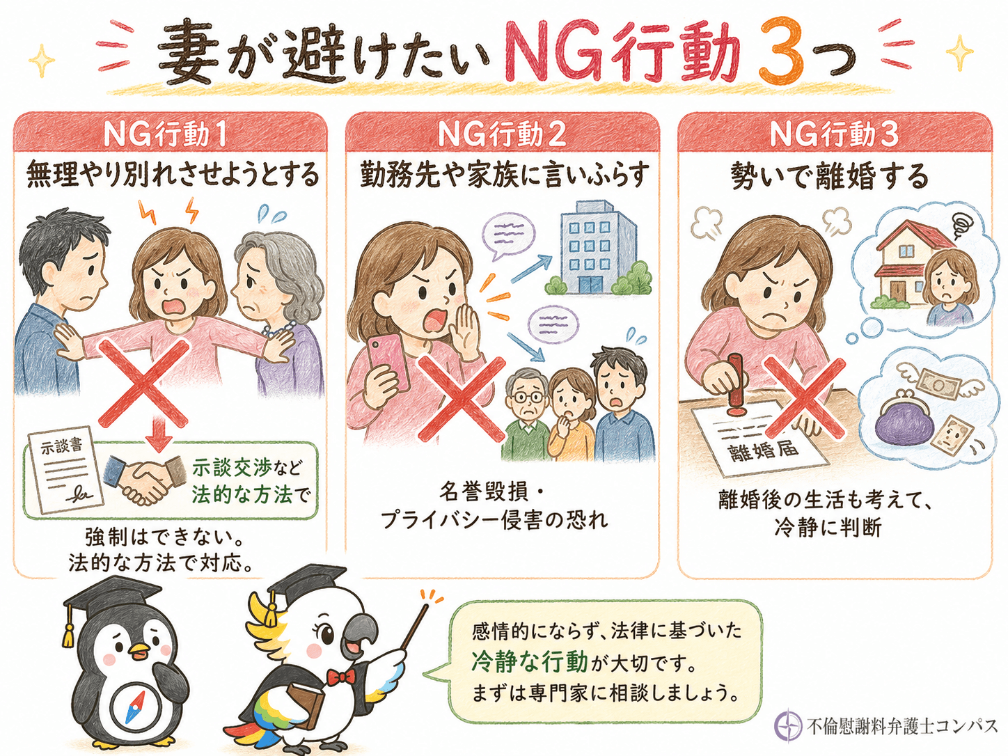 ６章　おばさんとの不倫を知った妻がしない方がいいＮＧ行動３つ