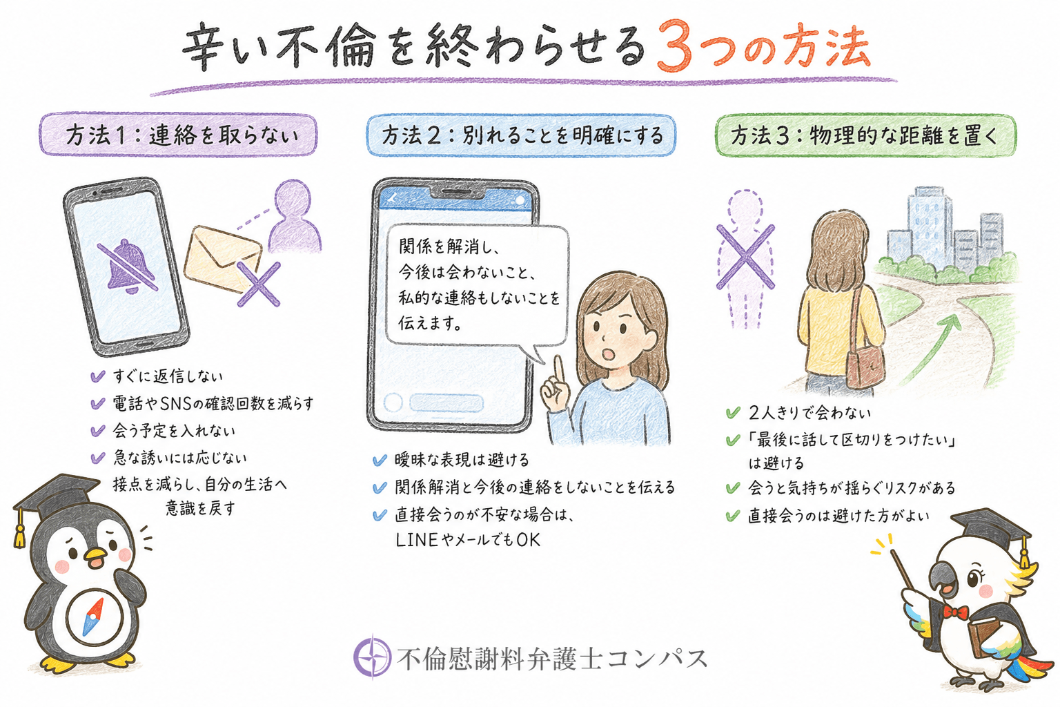 ６章　辛い不倫を終わらせる方法３つ