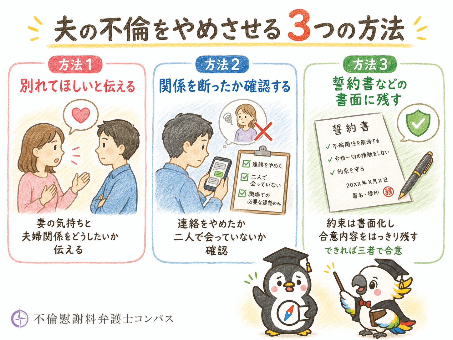 ７章　夫とおばさんの不倫をやめさせる方法３つ