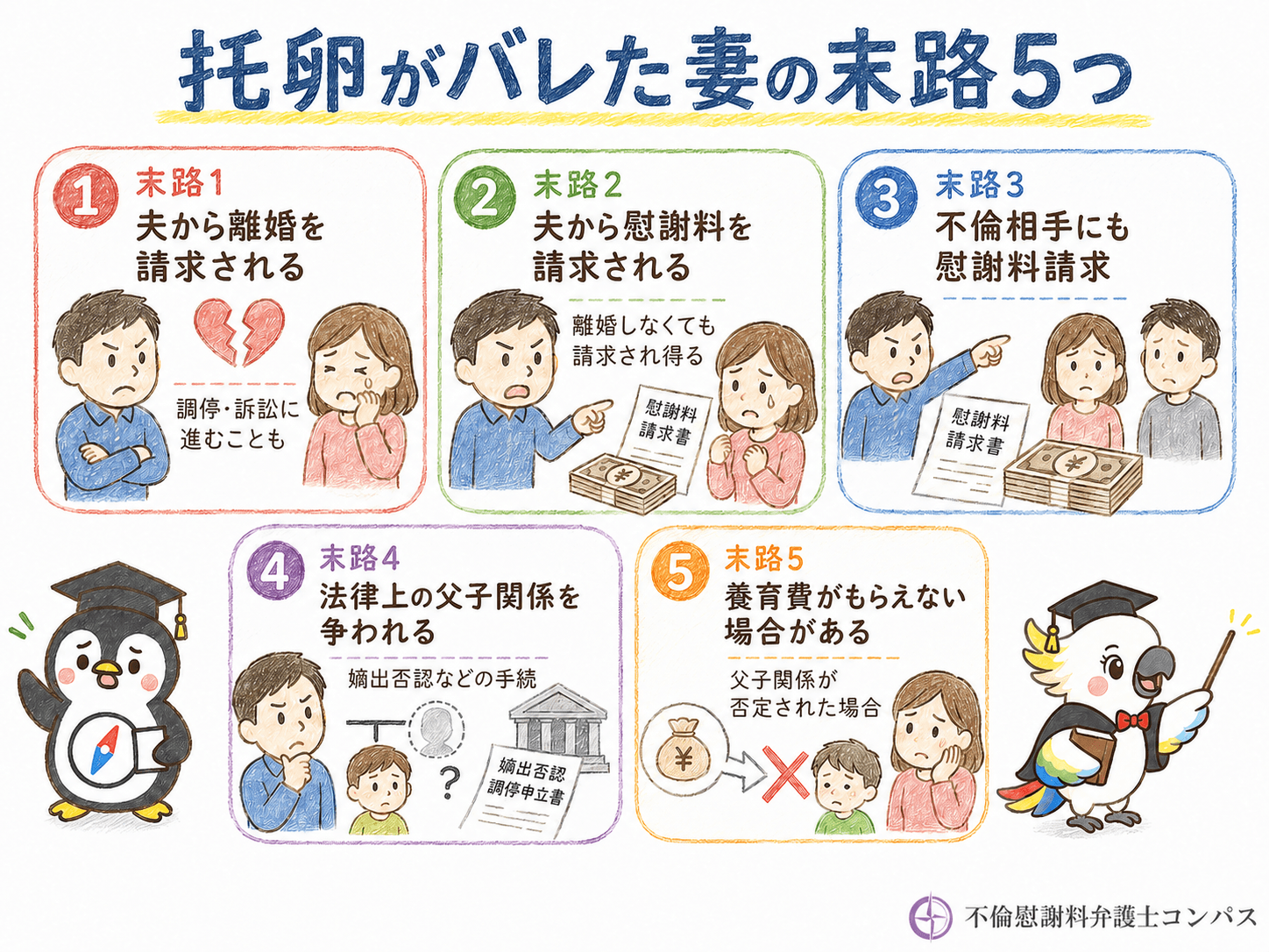 １章　托卵がバレた妻の末路５つ｜法的リスク