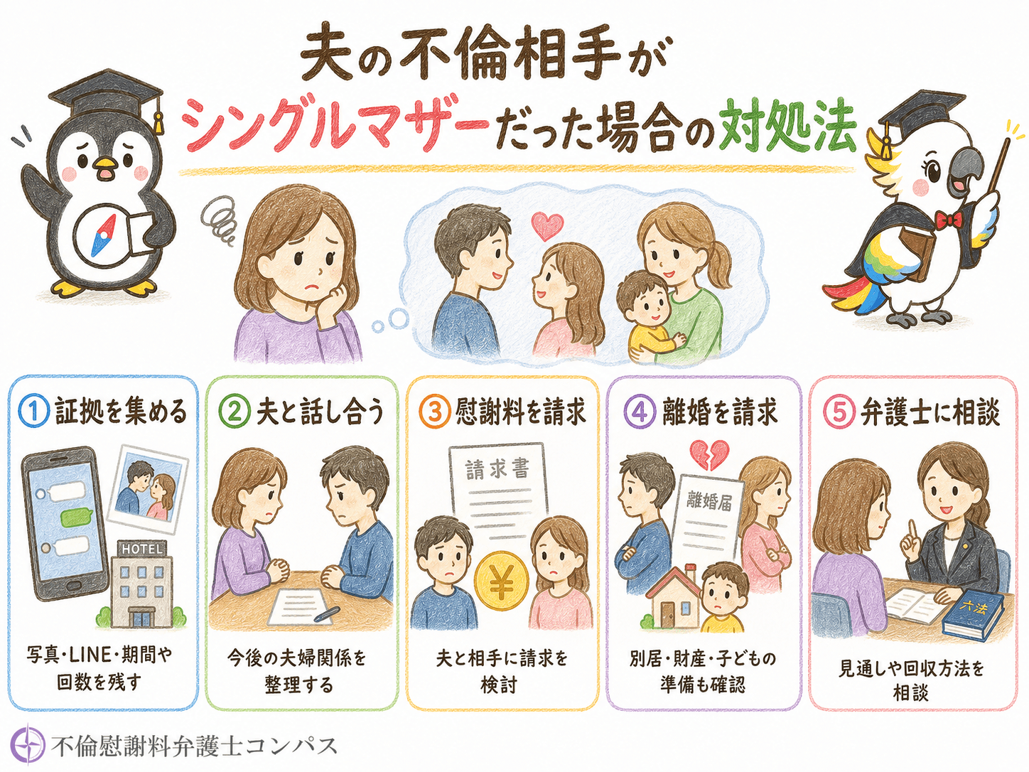 ２章　夫の不倫相手がシングルマザーだった場合の対処法５つ