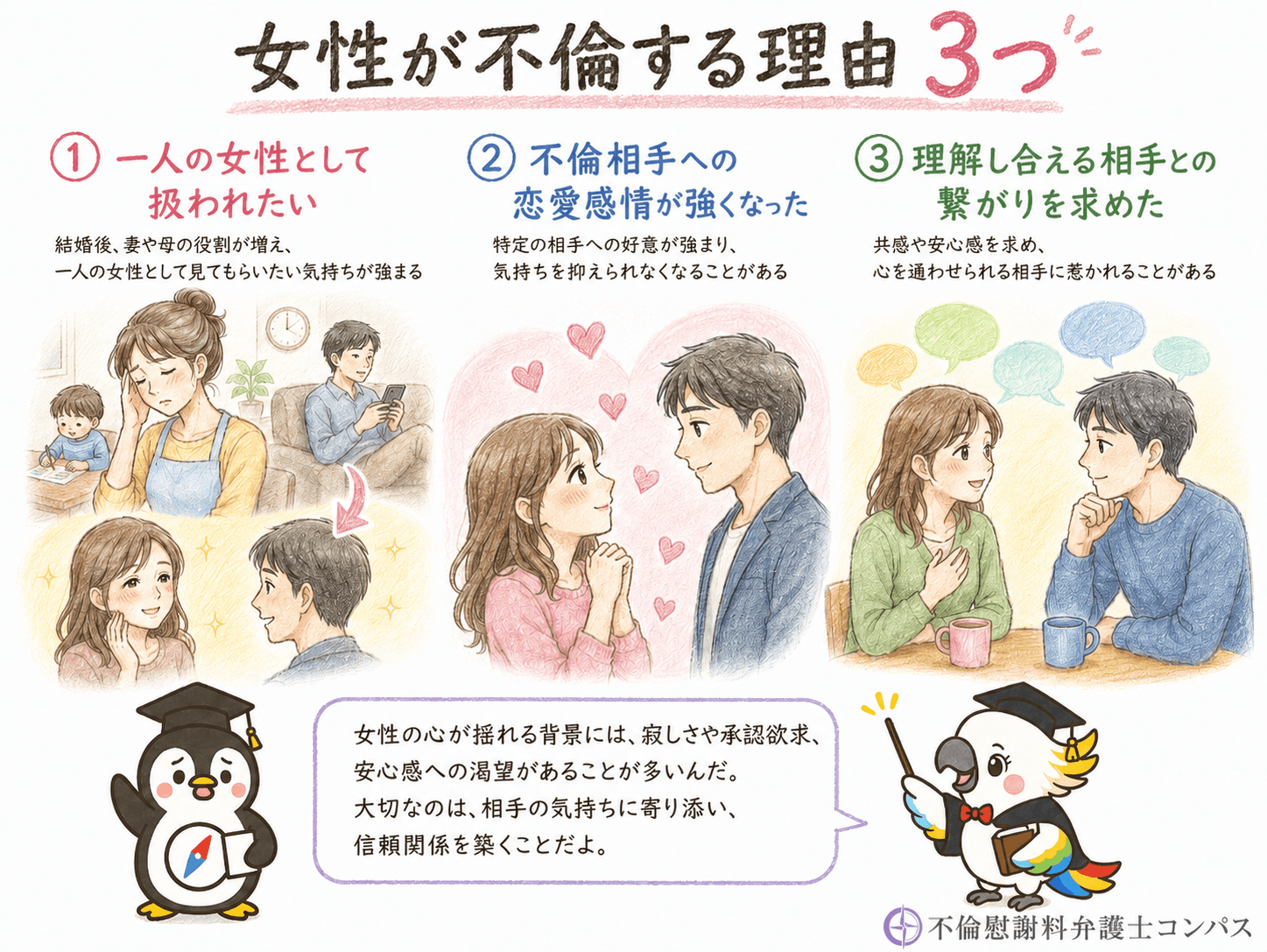 ３章　女性が不倫する理由３つ