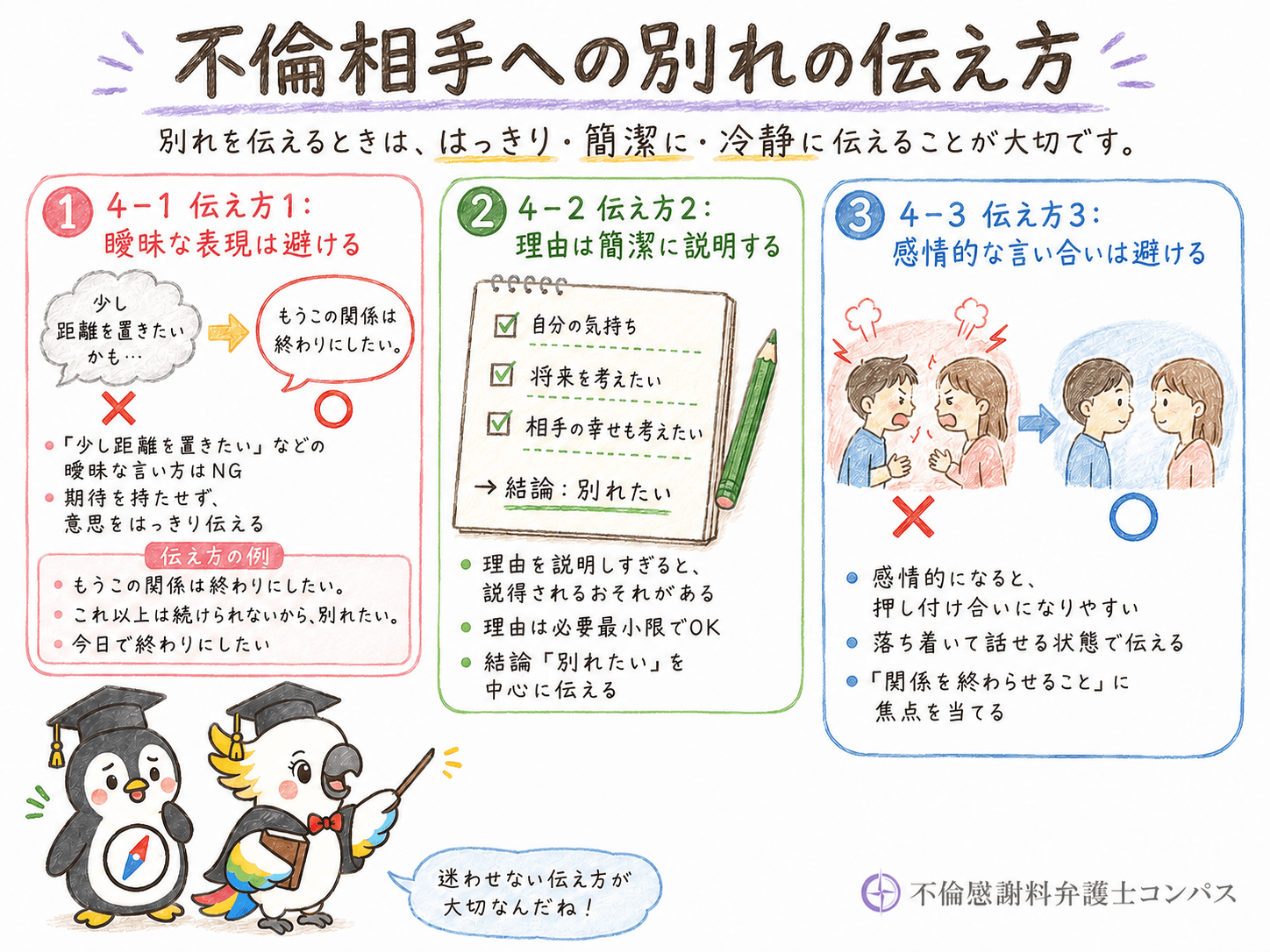 ４章　不倫相手への別れの伝え方３つ