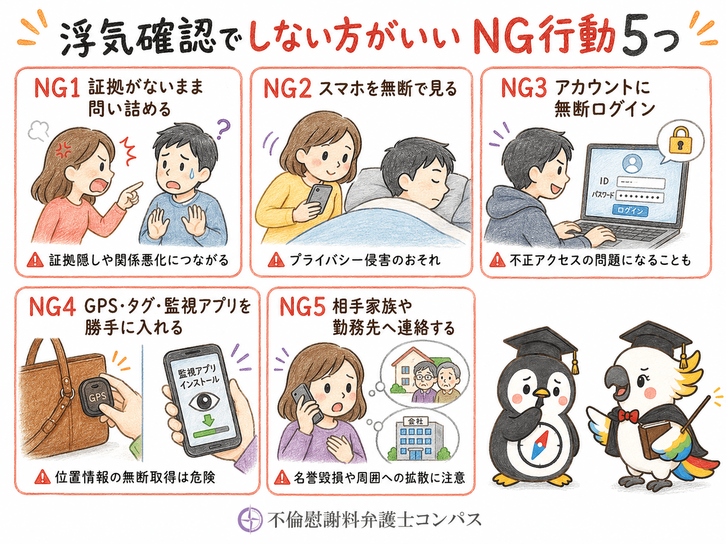 ４章　浮気してるか確かめるときにしない方がいいNG行動５つ