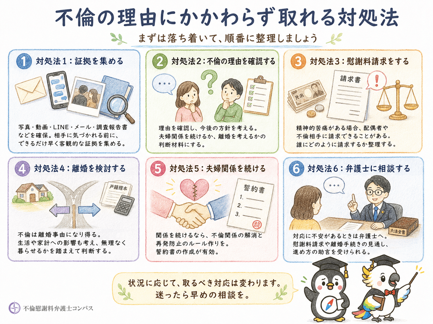 ６章　不倫の理由にかかわらず取れる対処法６つ
