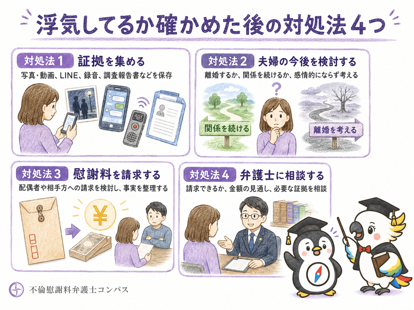 ７章　浮気してるか確かめた後の対処法４つ