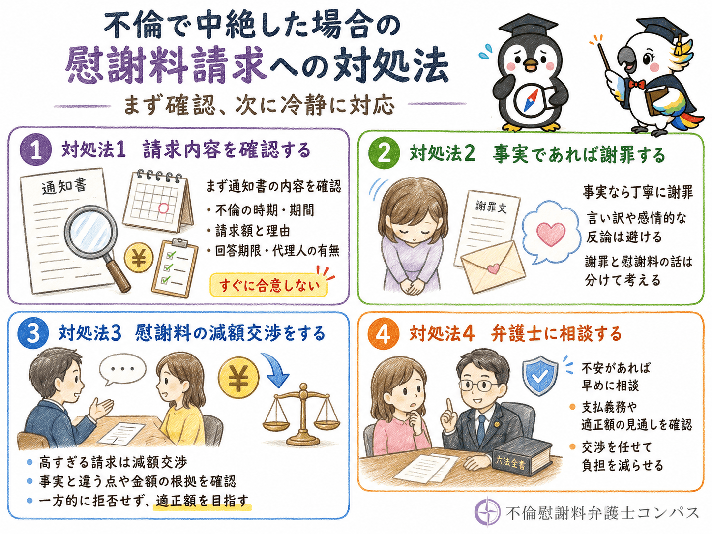 ８章　【不倫慰謝料】不倫で中絶した場合の慰謝料請求への対処法４つ