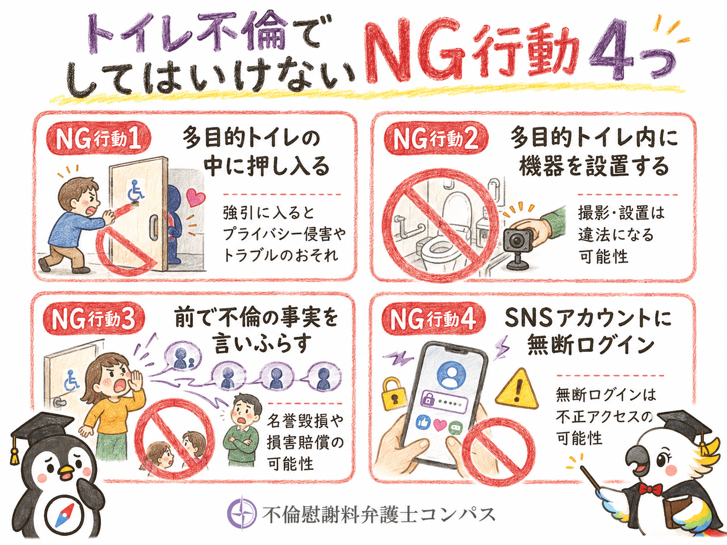 ８章　トイレ不倫でしない方がいいＮＧ行動４つ