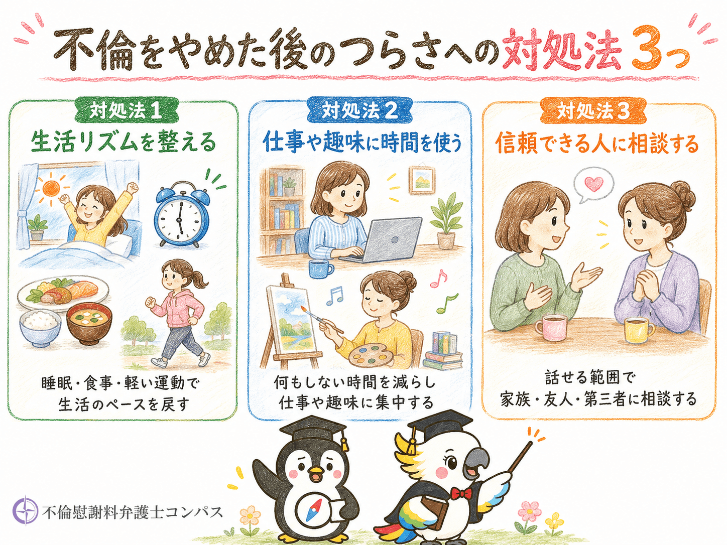 ８章　不倫をやめた後のつらさへの対処法３つ