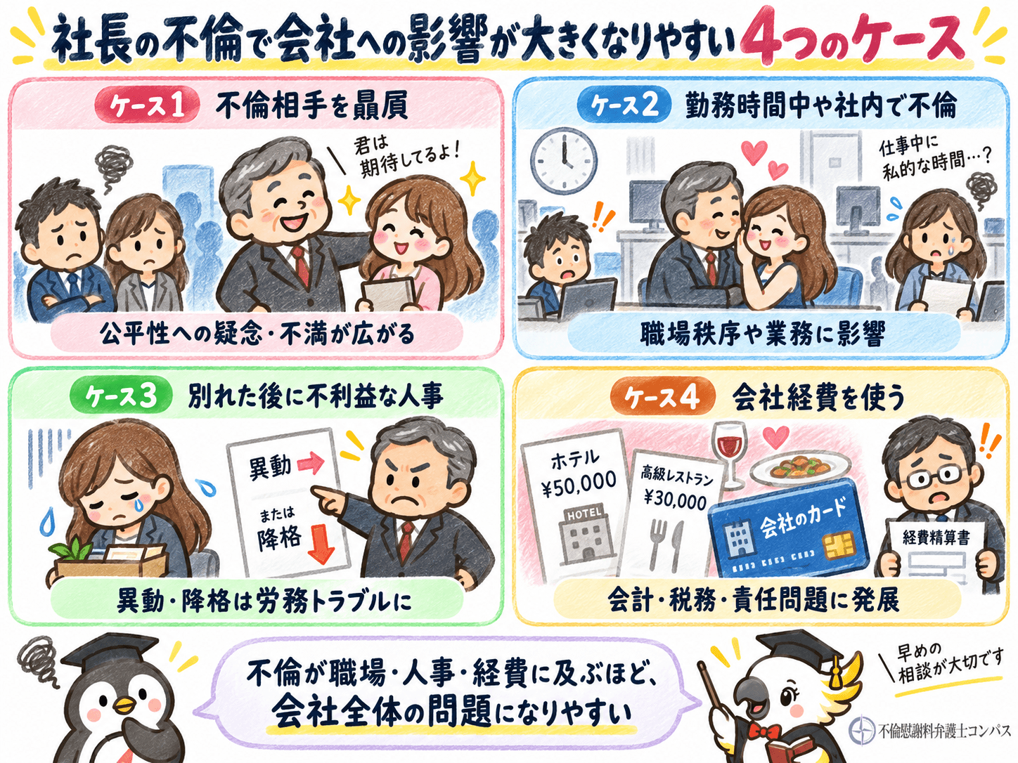 ２章　社長の不倫で会社への影響が大きくなりやすいケース４つ