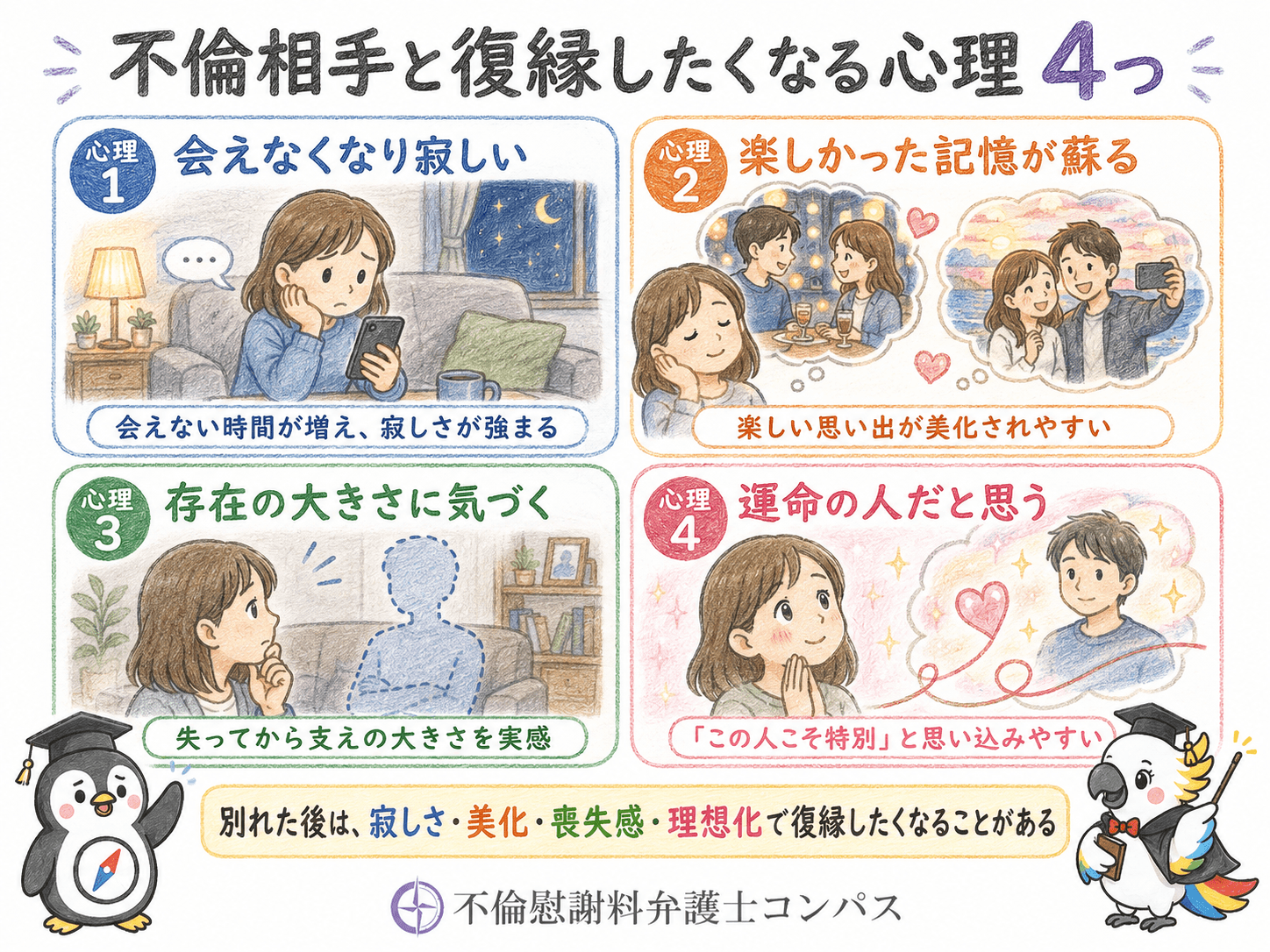 ３章　不倫相手と復縁したくなる心理４つ