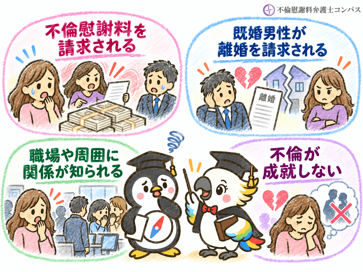 ６章　既婚男性と独身女性の不倫の末路４つ