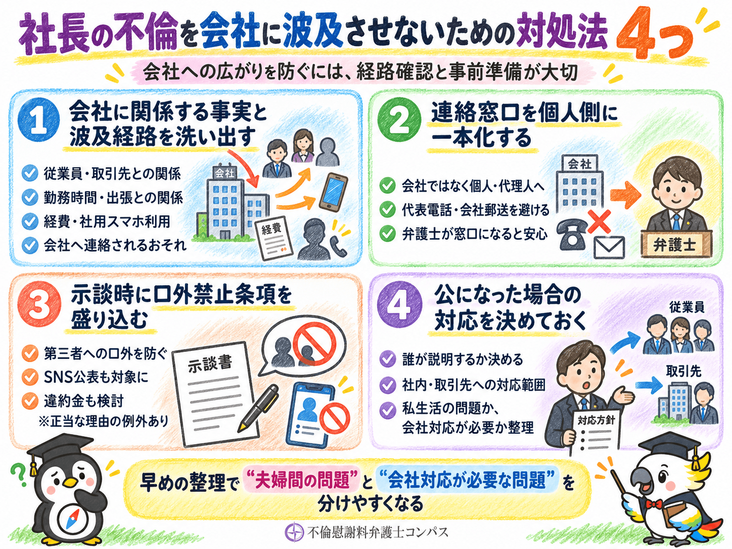 ６章　社長の不倫を会社に波及させないための対処法４つ