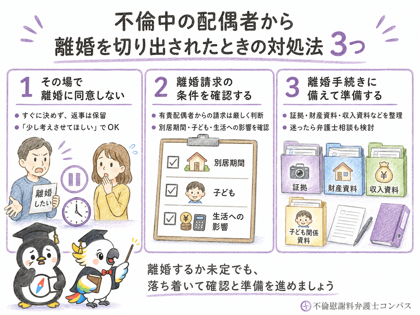 ８章　不倫中の配偶者から離婚を切り出された場合の対処法３つ