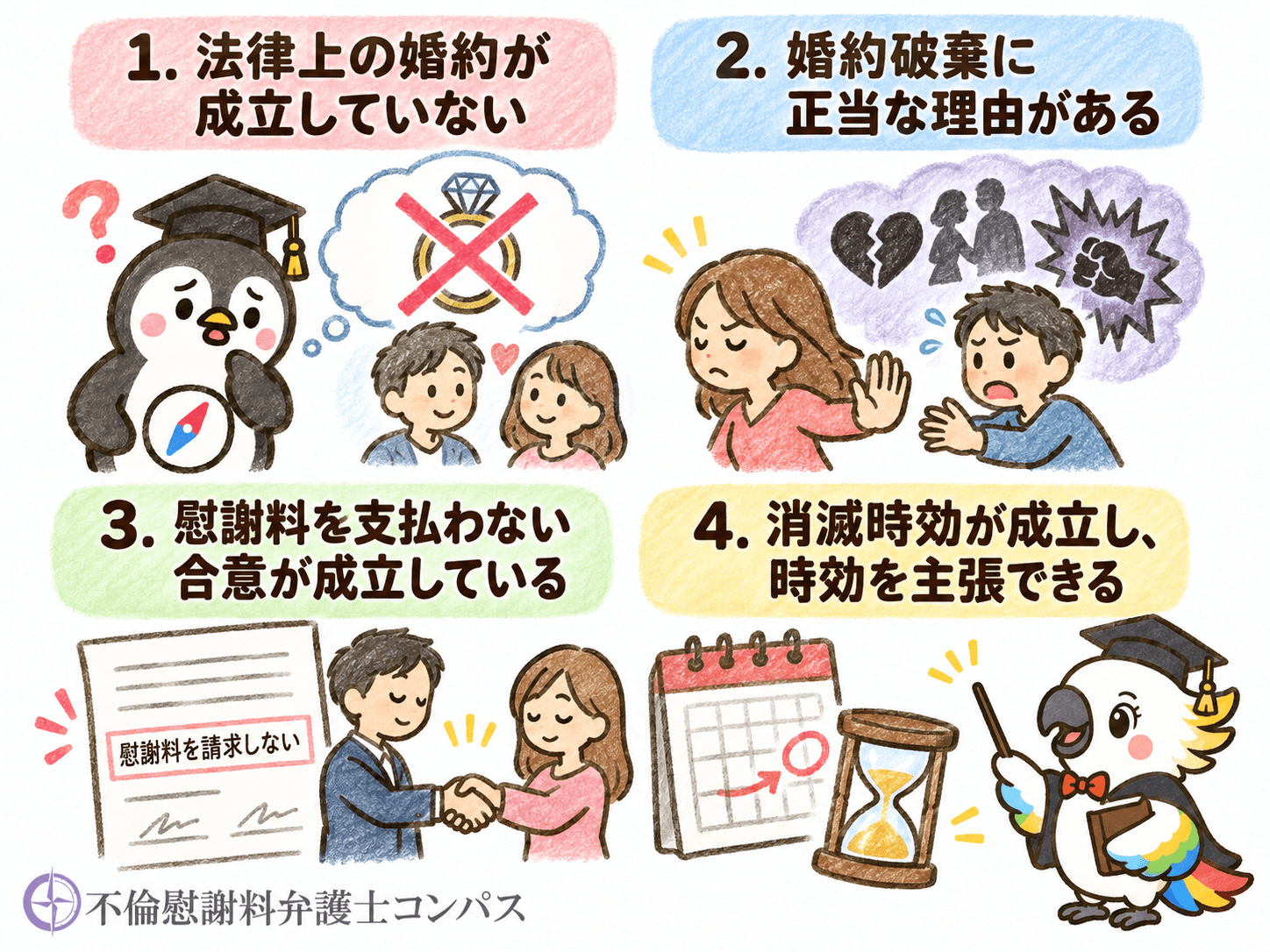 １章　婚約破棄の慰謝料を払わなくてよいケース４つ