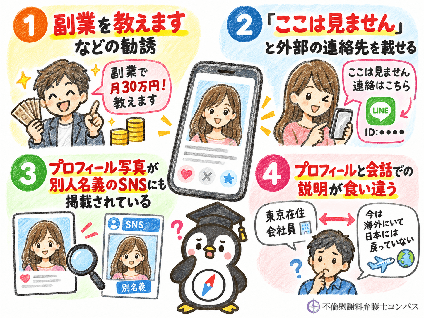 ２章　マッチングアプリ詐欺を疑うプロフィールの特徴４つ