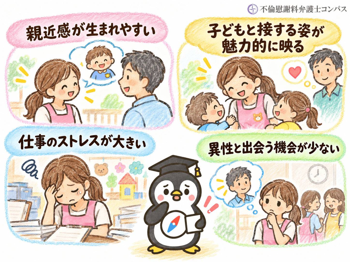 ２章　保育士が不倫しやすいと言われる理由４つ