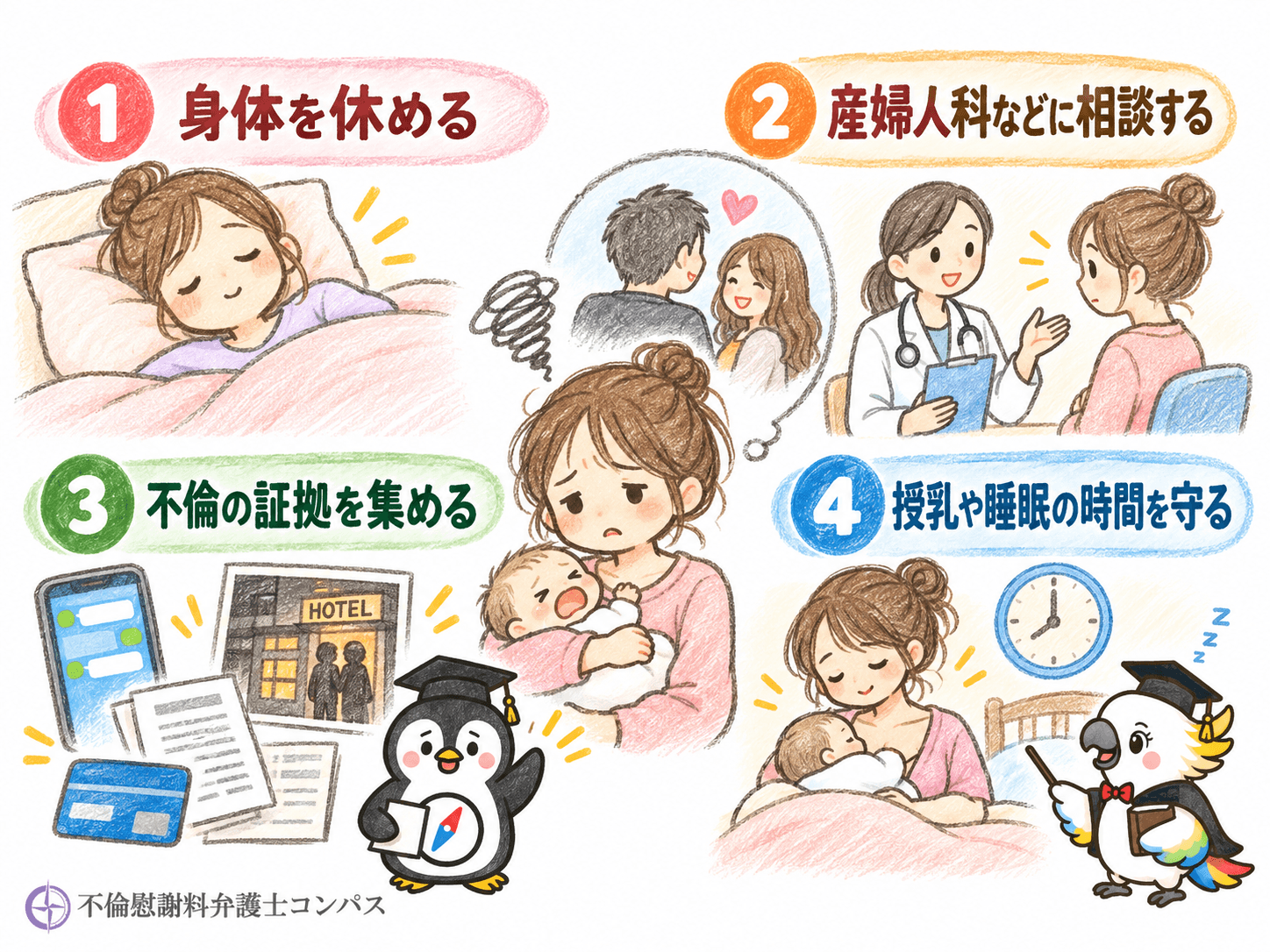 ３章　産後に夫の不倫が分かったときの対処法４つ