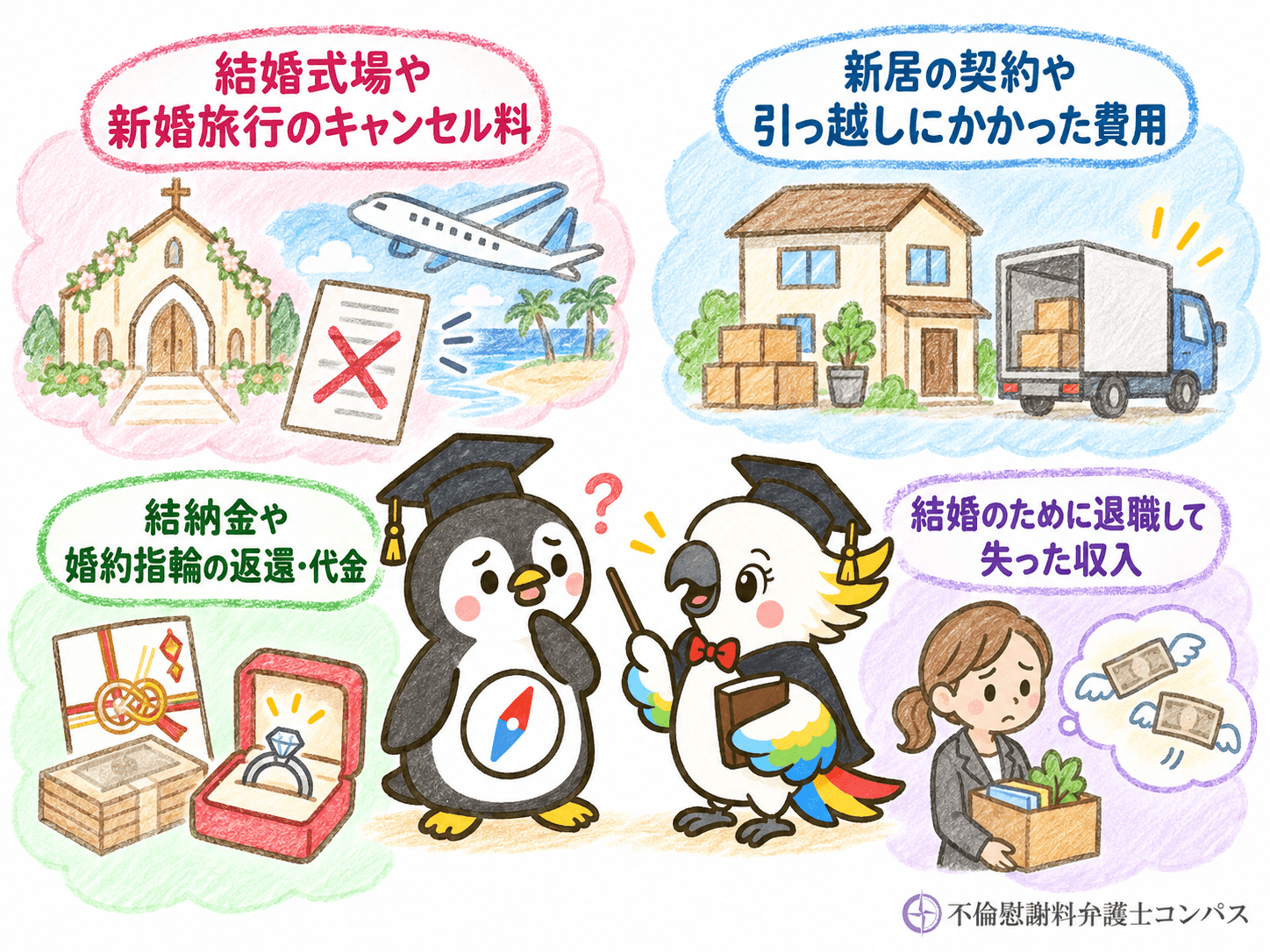 ４章　婚約破棄の慰謝料とは別に請求されるおそれのある費用４つ
