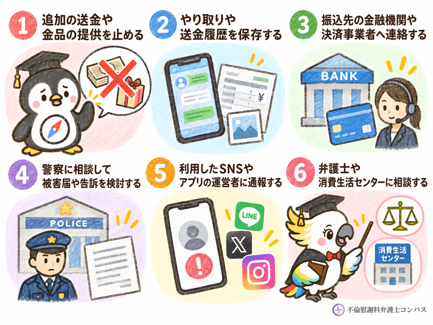 ５章　恋愛詐欺の被害に遭った場合の対処法６つ