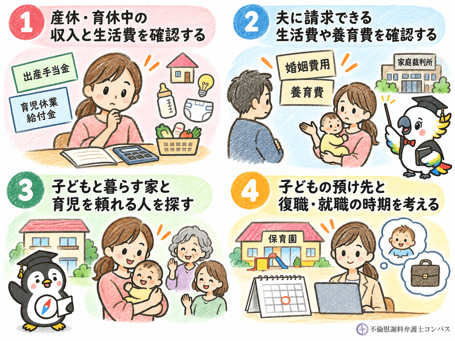 ６章　産後に別居・離婚する前の準備４つ
