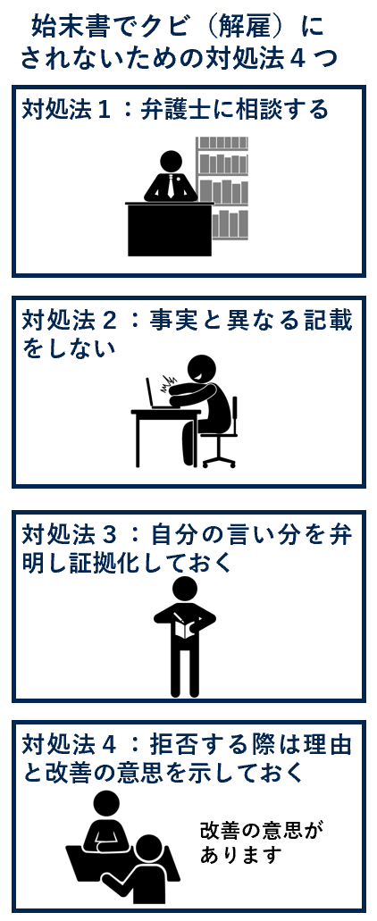 始末書でクビ（解雇）にされないための対処法４つ