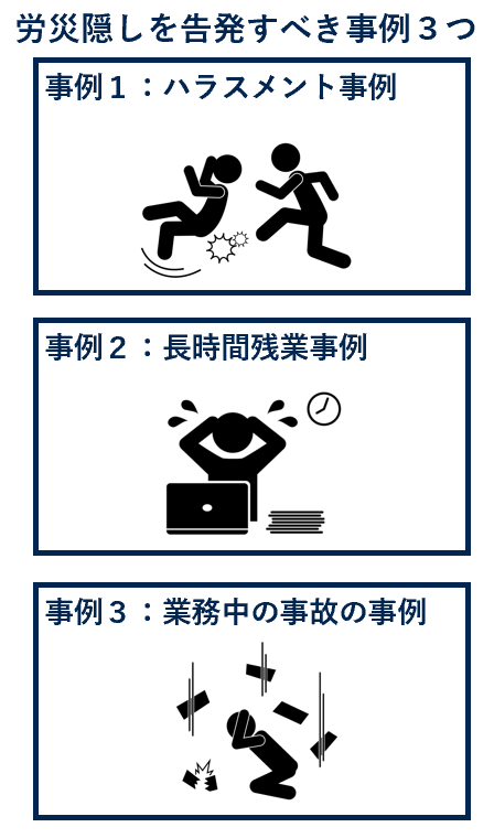 労災隠しを告発すべき事例３つ