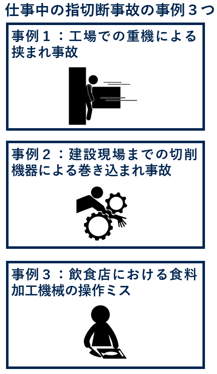 仕事中の指切断事故の事例３つ