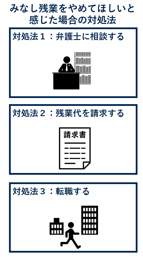 みなし残業を辞めてほしいと感じた場合の対処法