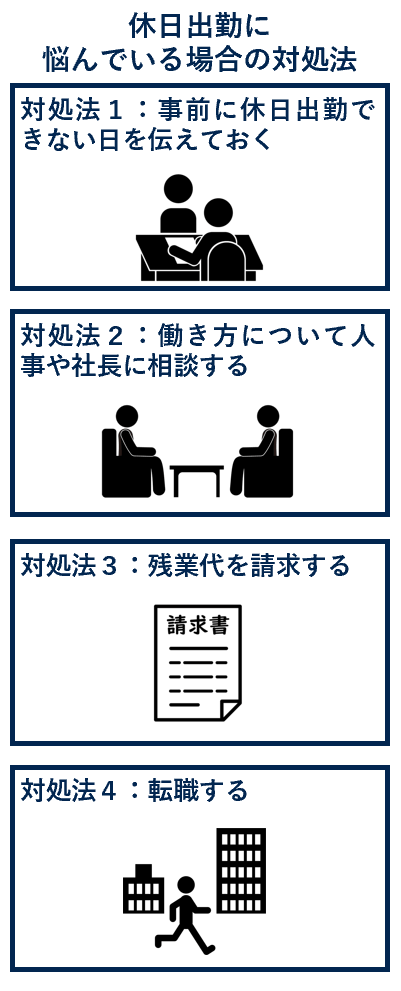 休日出勤に悩んでいる場合の対処法