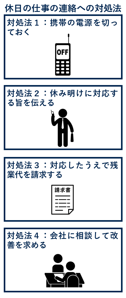 休日の仕事の連絡への対処法