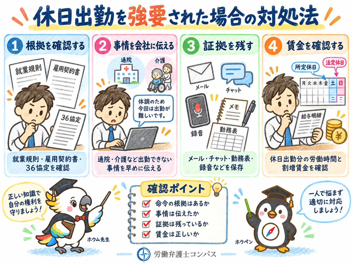 ４章　休日出勤を強要された場合の対処法