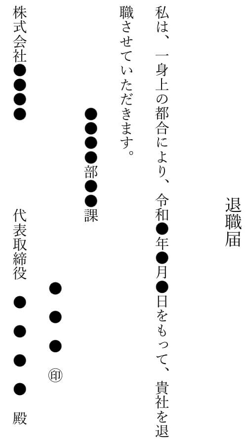 退職届