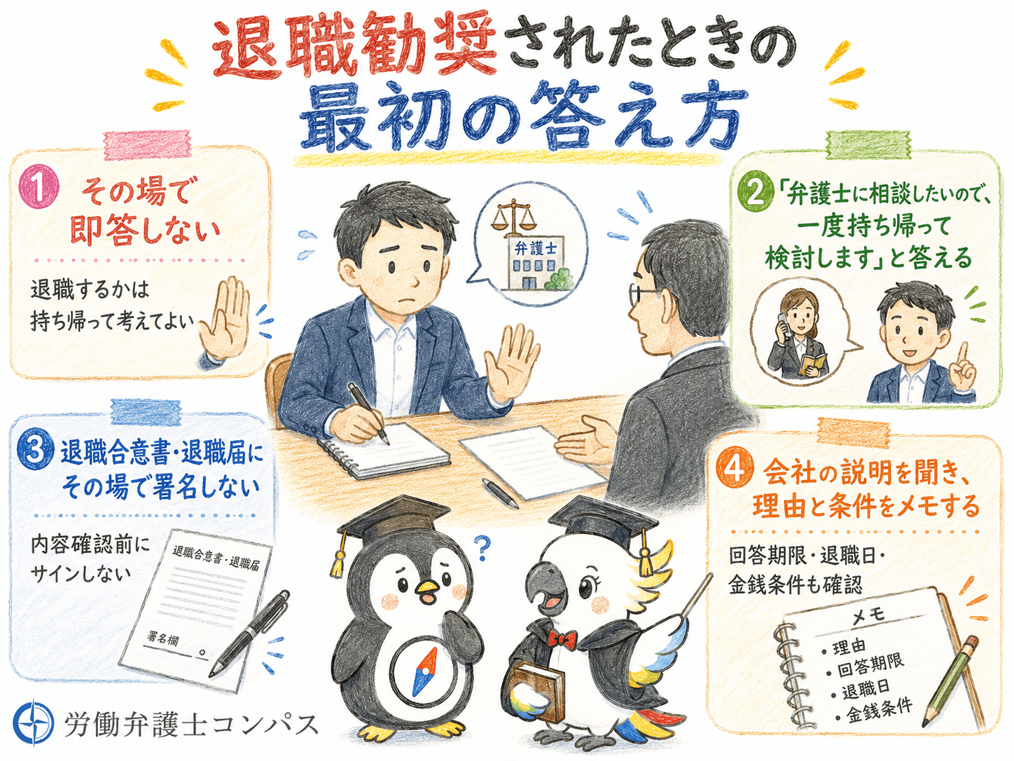 １章　退職勧奨されたときの最初の答え方は「一度持ち帰ります」