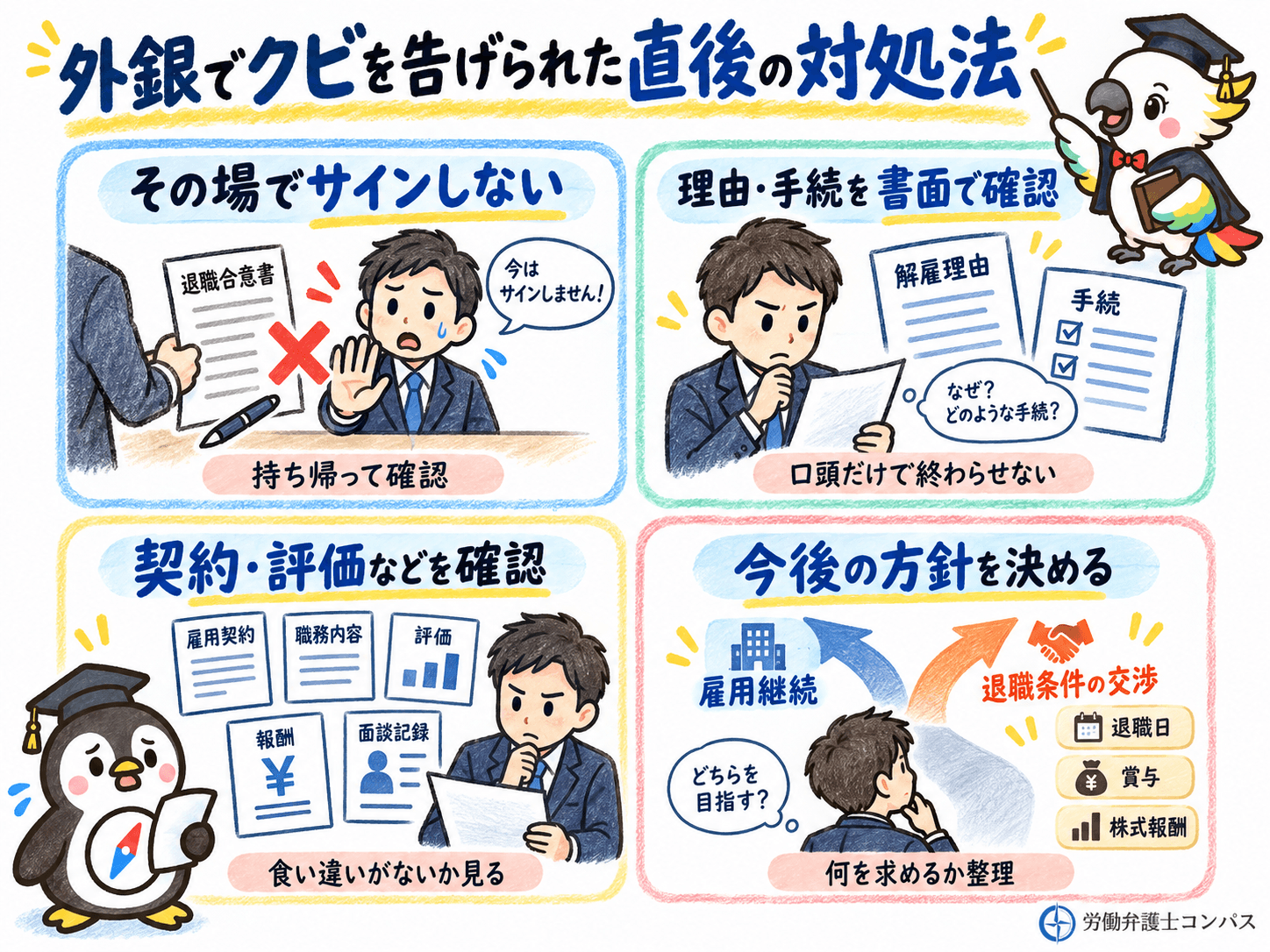 ５章　外銀でクビを告げられた直後の対処法４つ