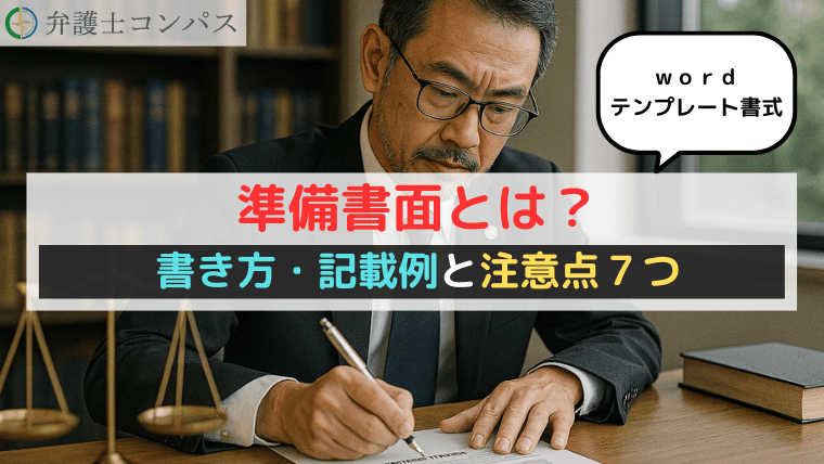 準備書面とは？書き方・記載例と注意点７つ【ｗｏｒｄテンプレート書式】