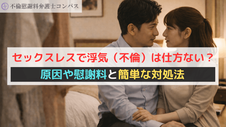セックスレスで浮気（不倫）は仕方ない？原因や慰謝料と簡単な対処法