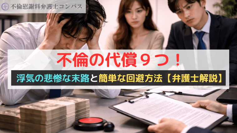 不倫の代償９つ！浮気の悲惨な末路と簡単な回避方法【弁護士解説】