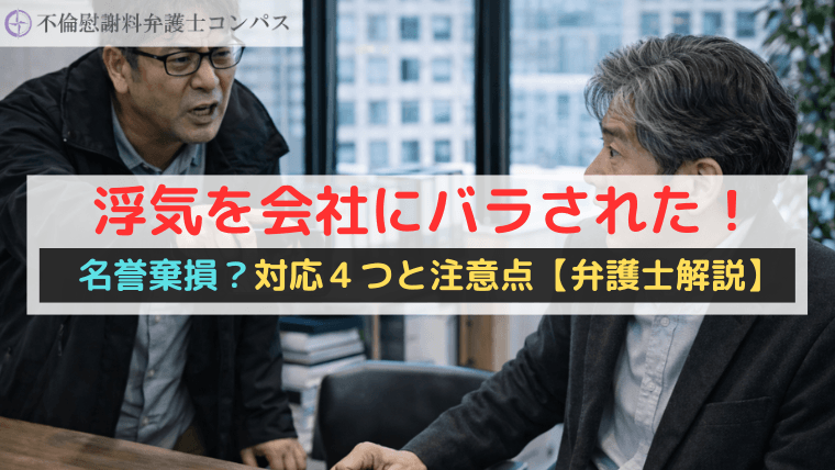 浮気を会社にバラされた！名誉棄損？対応４つと注意点【弁護士解説】