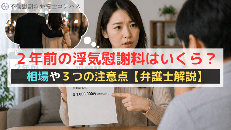 ２年前の浮気慰謝料はいくら？相場や３つの注意点【弁護士解説】